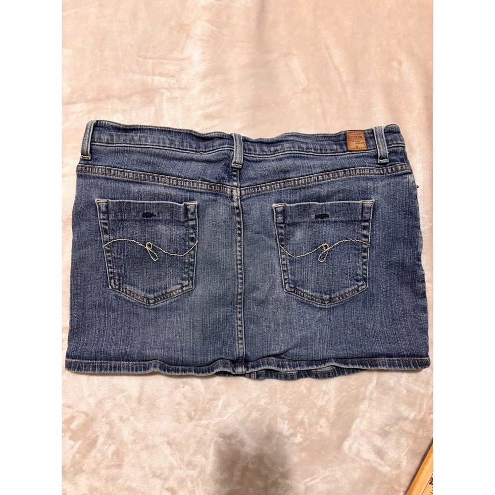 Vintage Guess Micro Mini Denim Skirt 90s Y2K 31 Stretch Low Rise Bratz Grunge